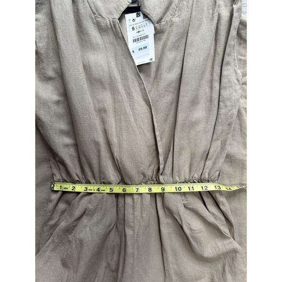 Women's Zara Linen Blend Jumpsuit - Size Small - Picture 7 of 7
